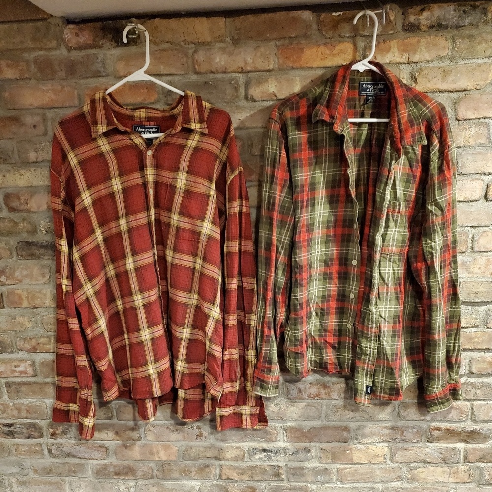 2 Abercrombie flannels